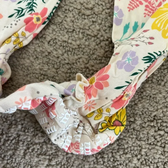 Magnetic Me Kids Ruffle Placket Foot Twotie Pajama Set -Primrose Cottage Modal - Picture 5 of 7